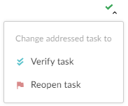 Image of Drop-down Menu for Addressed Tasks